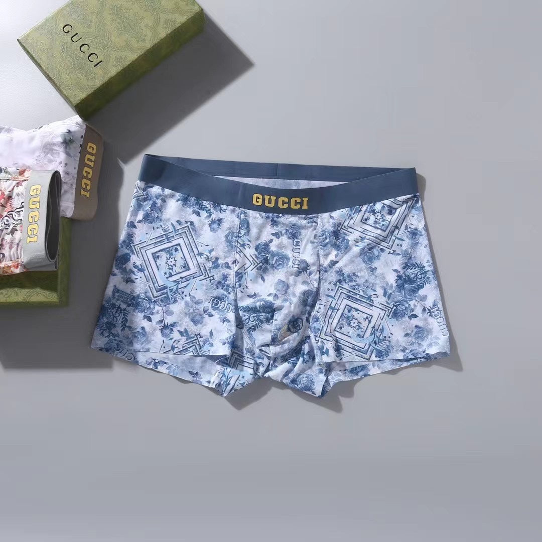 Gucci Blue And Red Graphic Prints Men's Boxer Briefs - 3-Piece Box