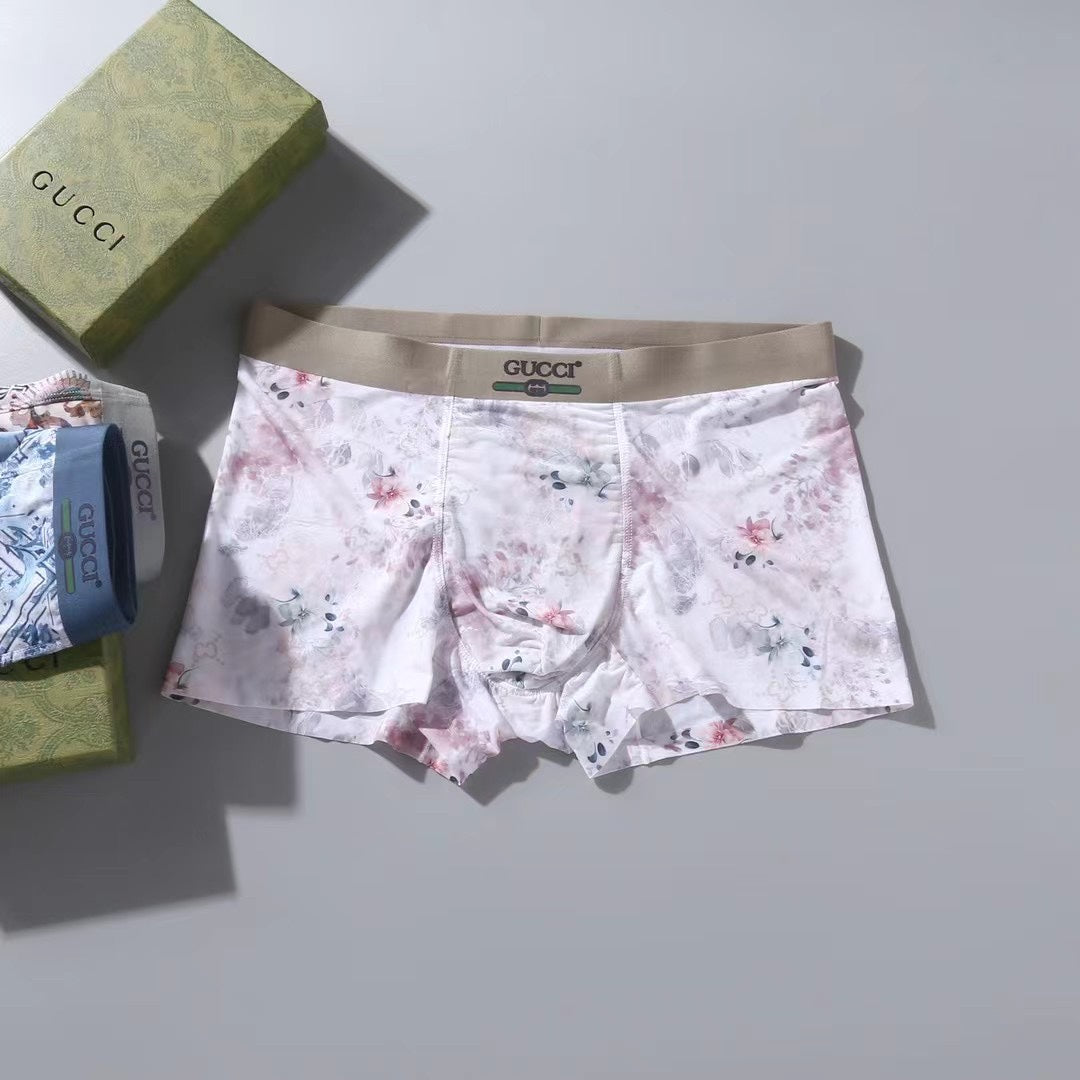 Gucci Blue And Red Graphic Prints Men's Boxer Briefs - 3-Piece Box
