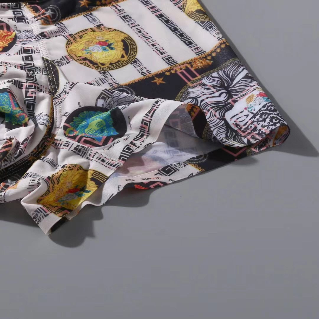 Versace Ornate Medallion Prints Men's Boxer Briefs - 3-Piece Box