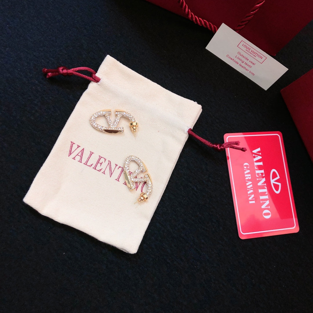 Signature Emblem Stud Earrings in Gold-Tone – Design 15 main product view