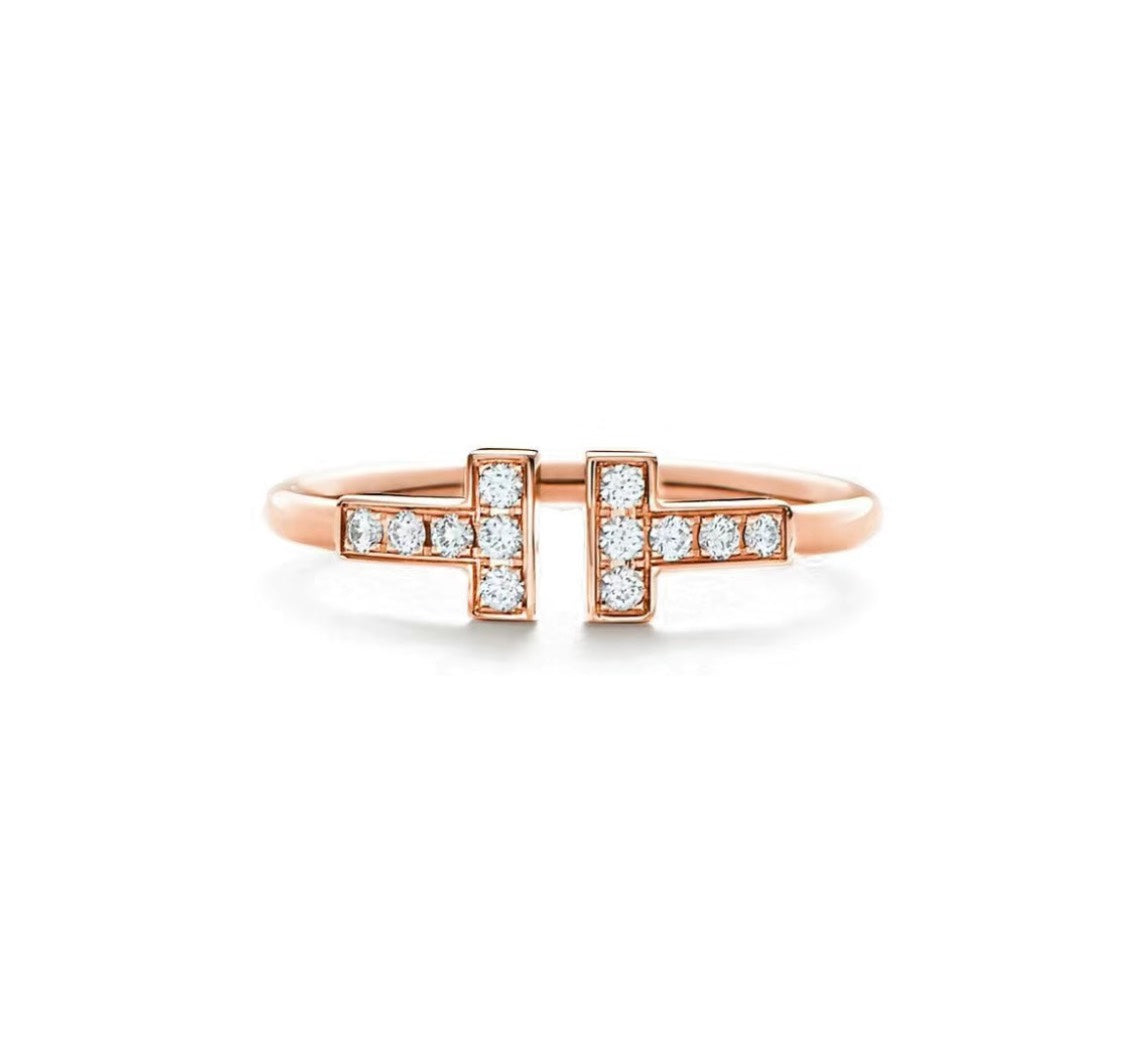 Signature Motif Statement Ring in Polished Metal-Tone – Design 02 front product view