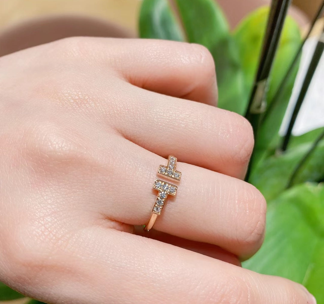 Signature Motif Statement Ring in Polished Metal-Tone – Design 02 main product view