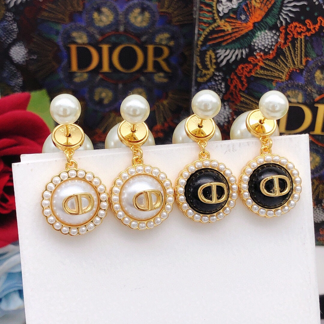 Pearl-Style Motif Jewelry Accessory in Polished Metal-Tone with Pearl-Style Detail – Design 003 styled view
