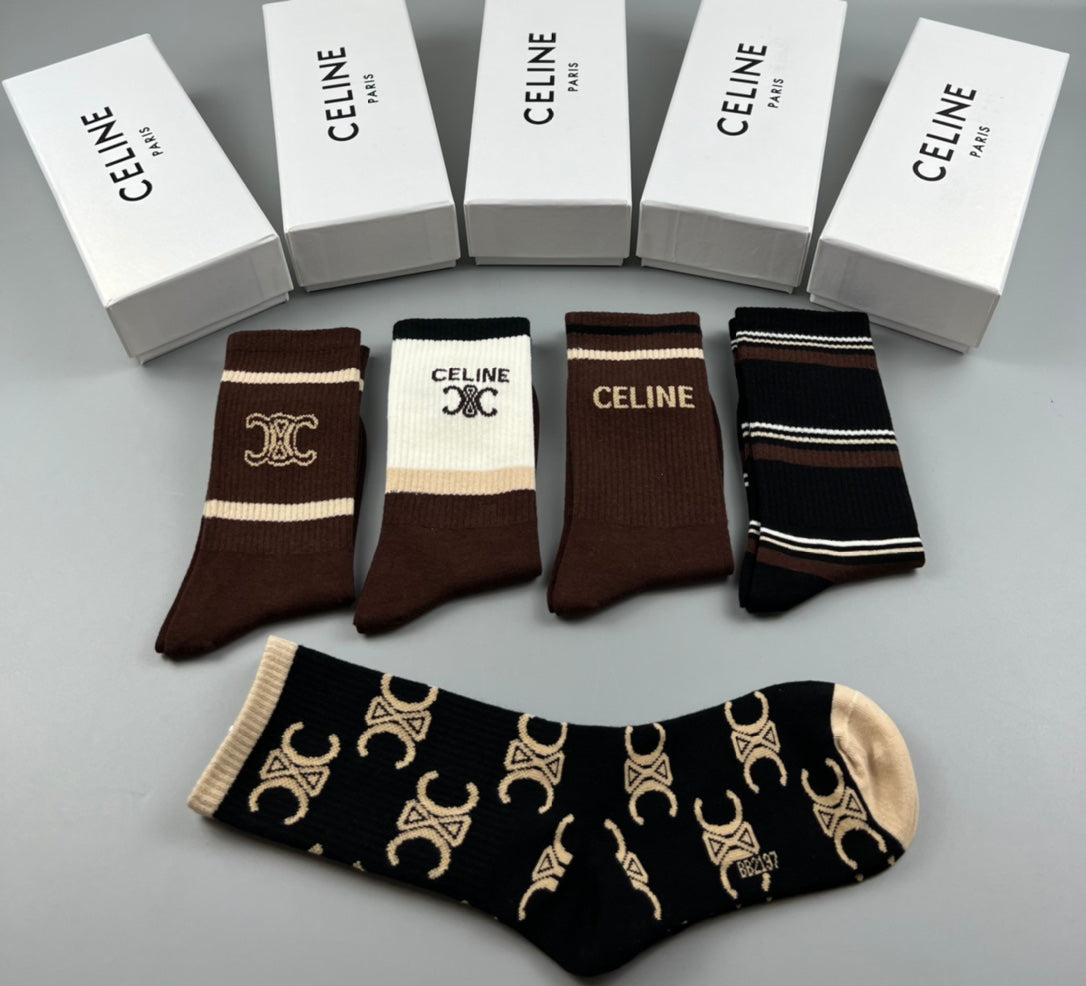 Celine Cotton Short Socks