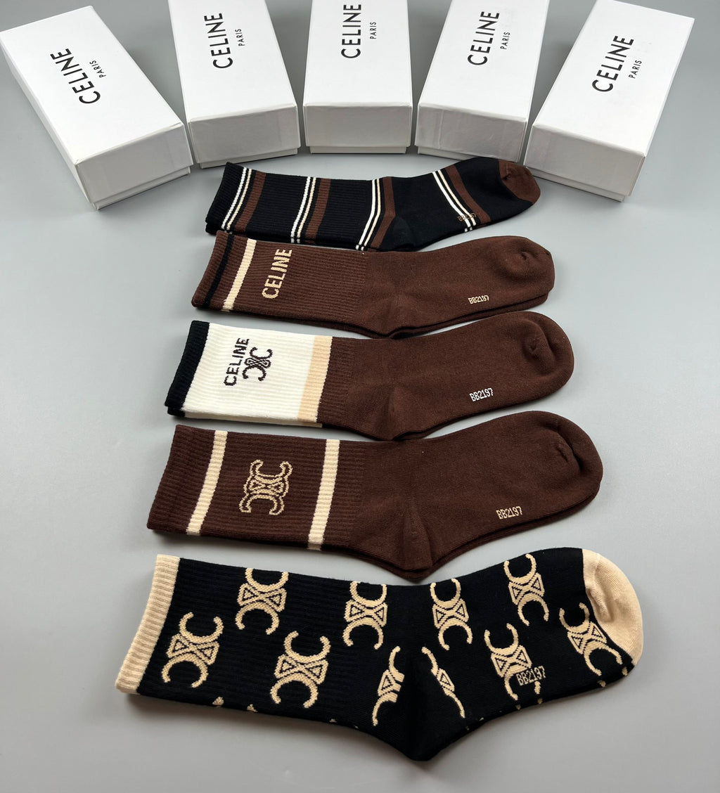 Celine Cotton Short Socks