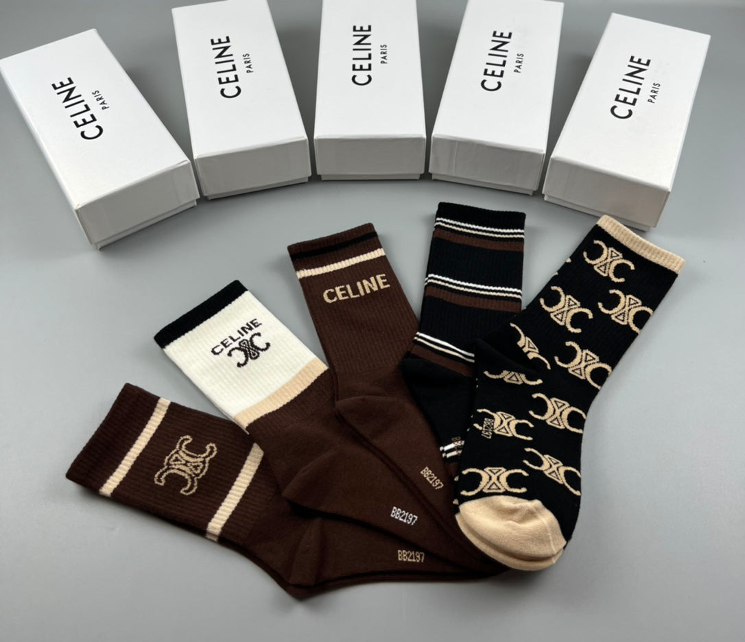 Celine Cotton Short Socks
