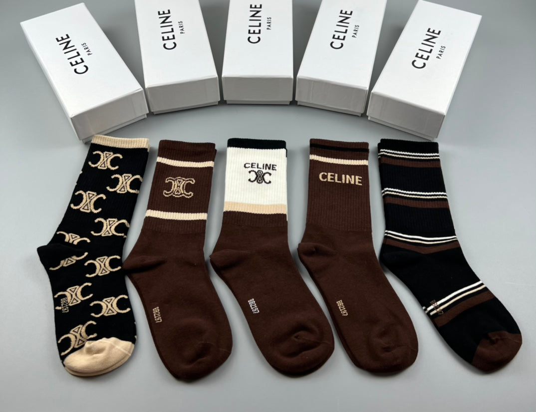 Celine Cotton Short Socks