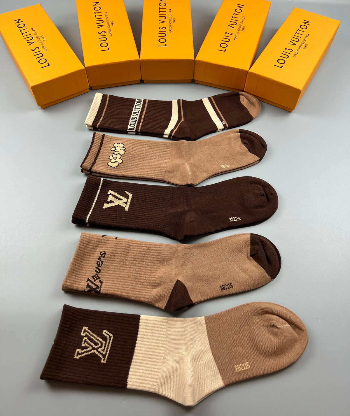 Louis Vuitton Cotton Short Socks - 5-Pair Pack