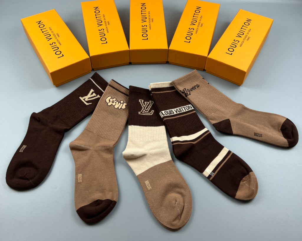Louis Vuitton Cotton Short Socks - 5-Pair Pack
