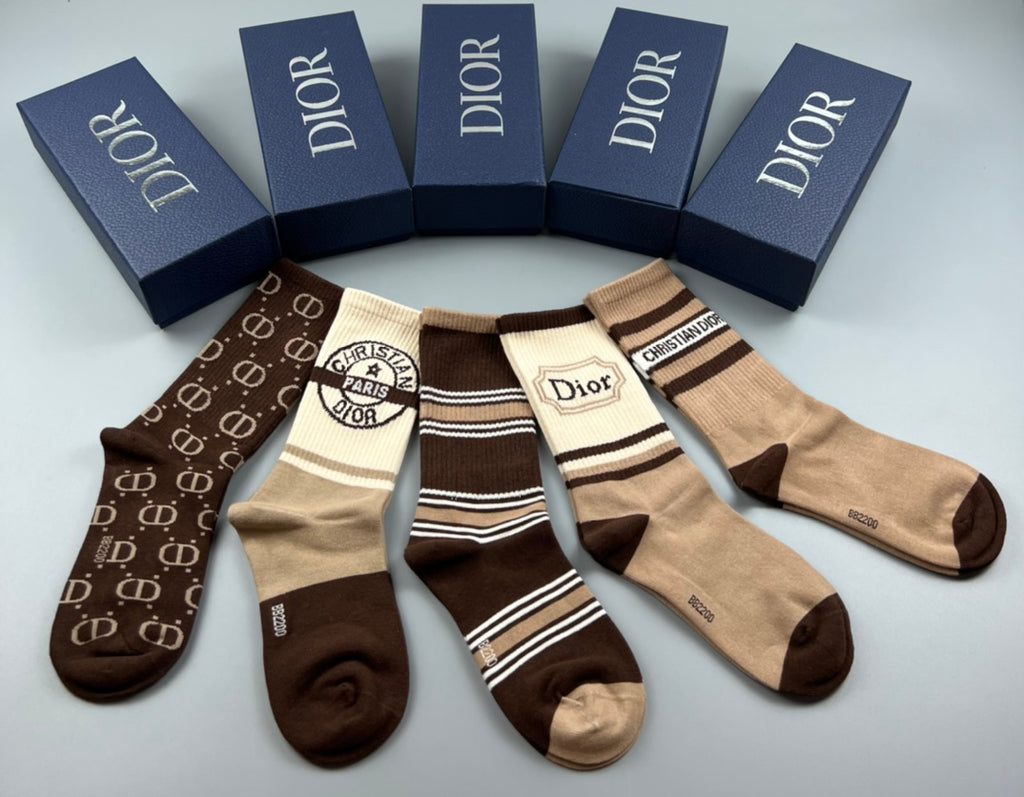 Dior Cotton Socks - 5-Pair Pack