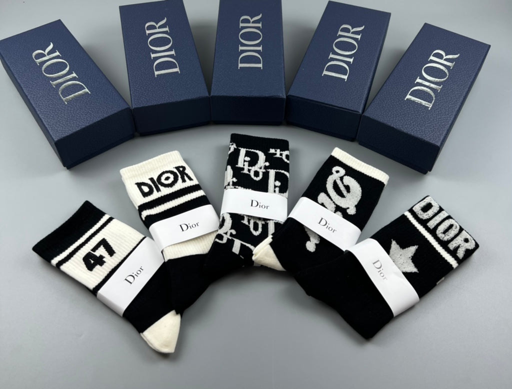 Dior Cotton Socks - 5-Pair Pack
