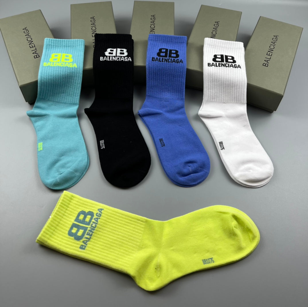 Balenciaga Crew Socks - 5-Pair Pack