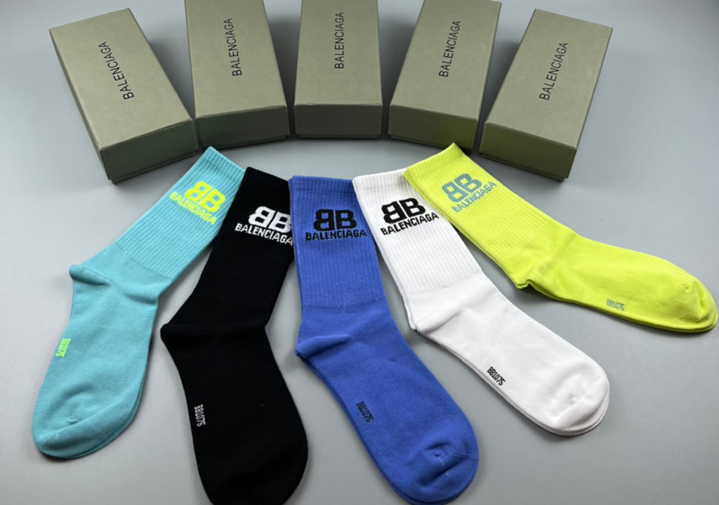 Balenciaga Crew Socks - 5-Pair Pack