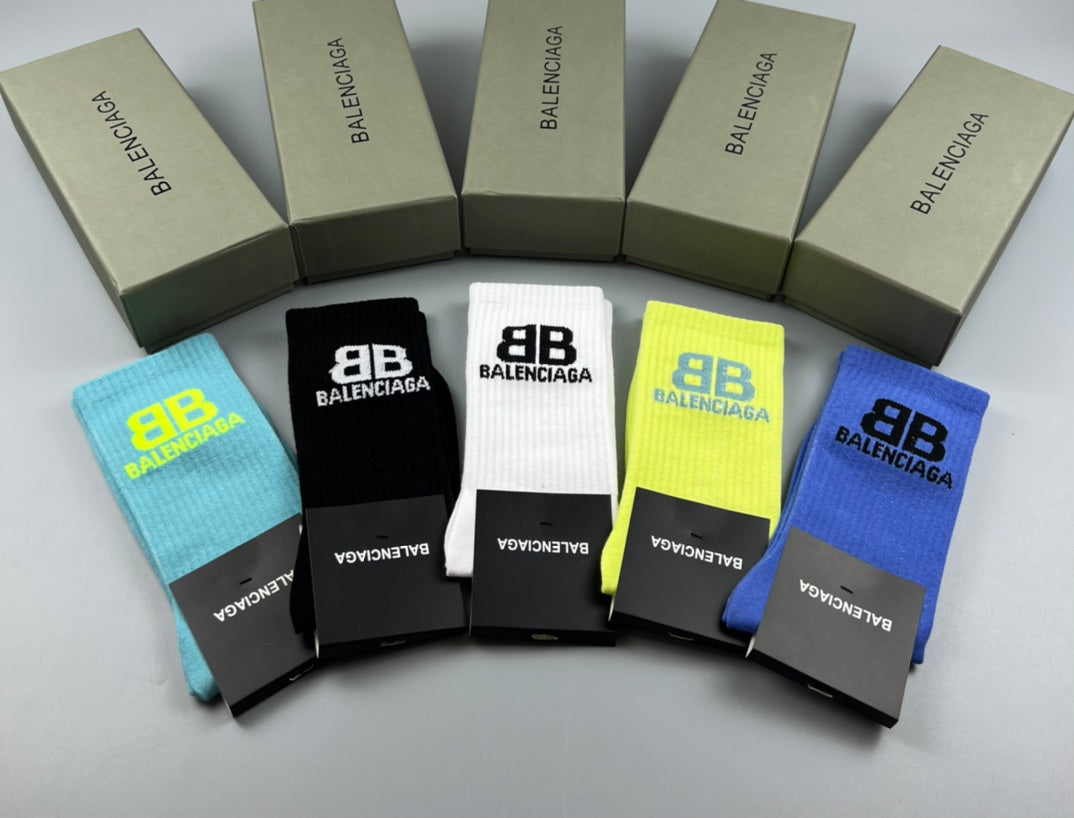 Balenciaga Crew Socks - 5-Pair Pack