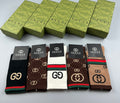 Gucci Cotton Visible Cuff, Colour And Emblem Details Crew Socks - 5-Pair Set