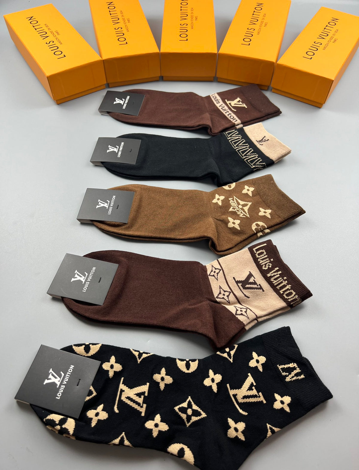 Louis Vuitton Crew Socks - 5-Pair Pack