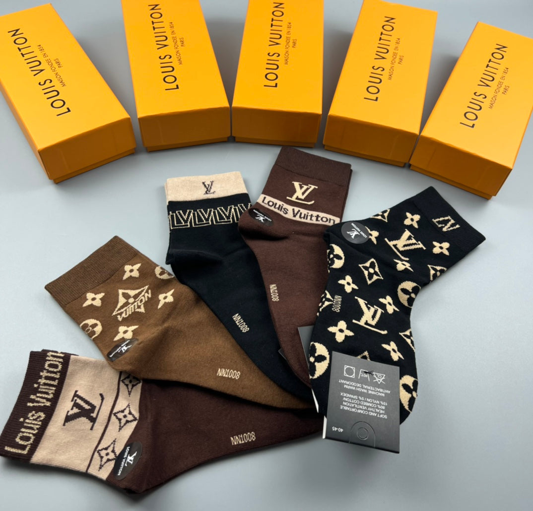 Louis Vuitton Crew Socks - 5-Pair Pack