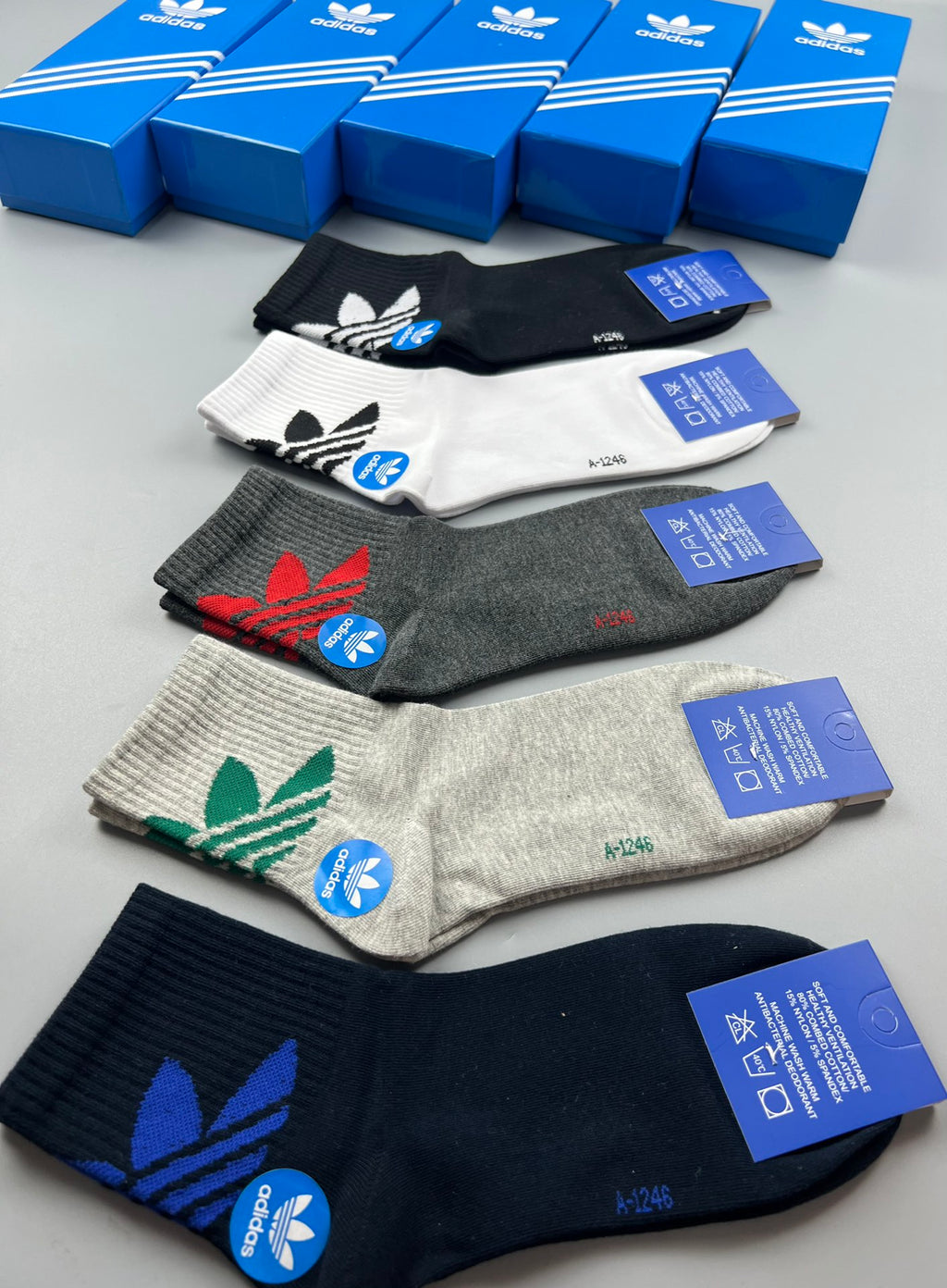 Adidas Cotton Crew Socks - 5-Pair Pack