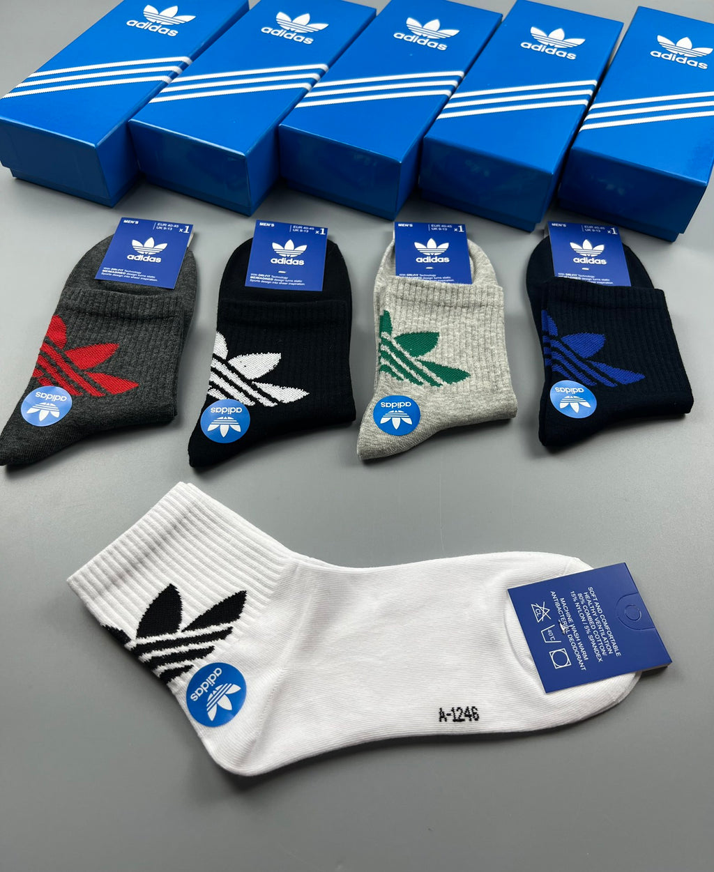 Adidas Cotton Crew Socks - 5-Pair Pack