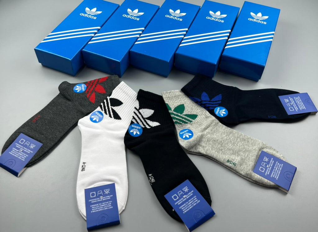 Adidas Cotton Crew Socks - 5-Pair Pack