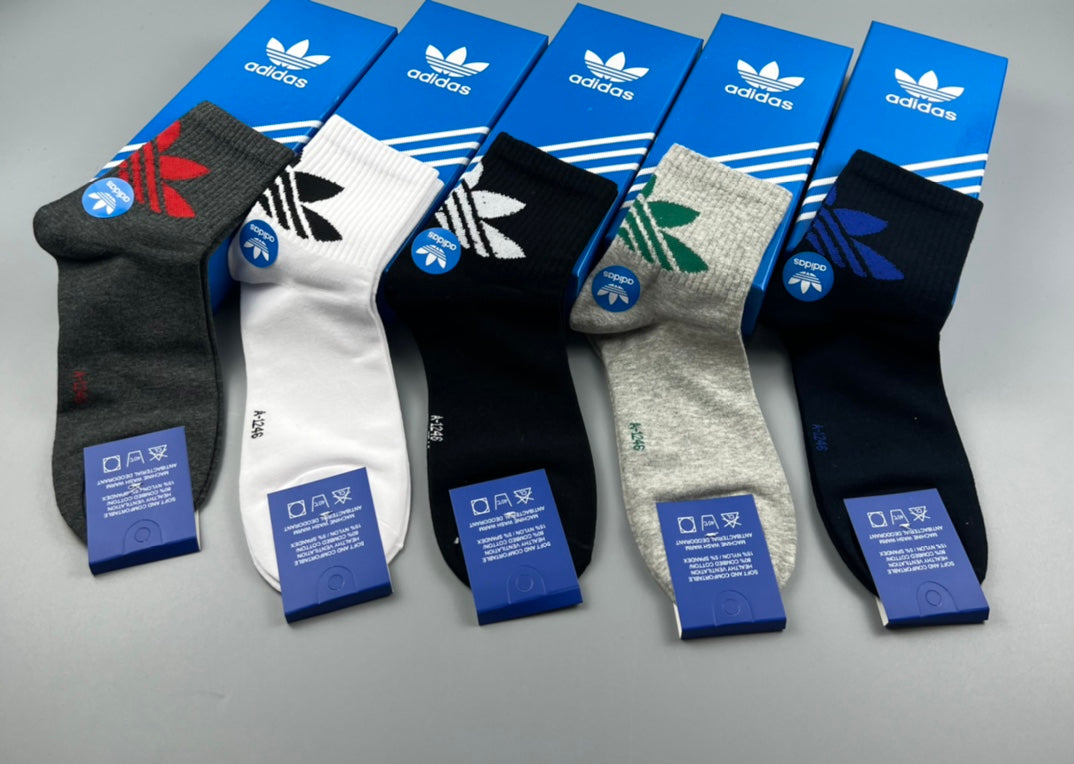 Adidas Cotton Crew Socks - 5-Pair Pack