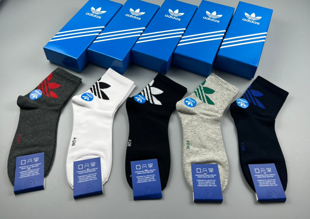 Adidas Cotton Crew Socks - 5-Pair Pack