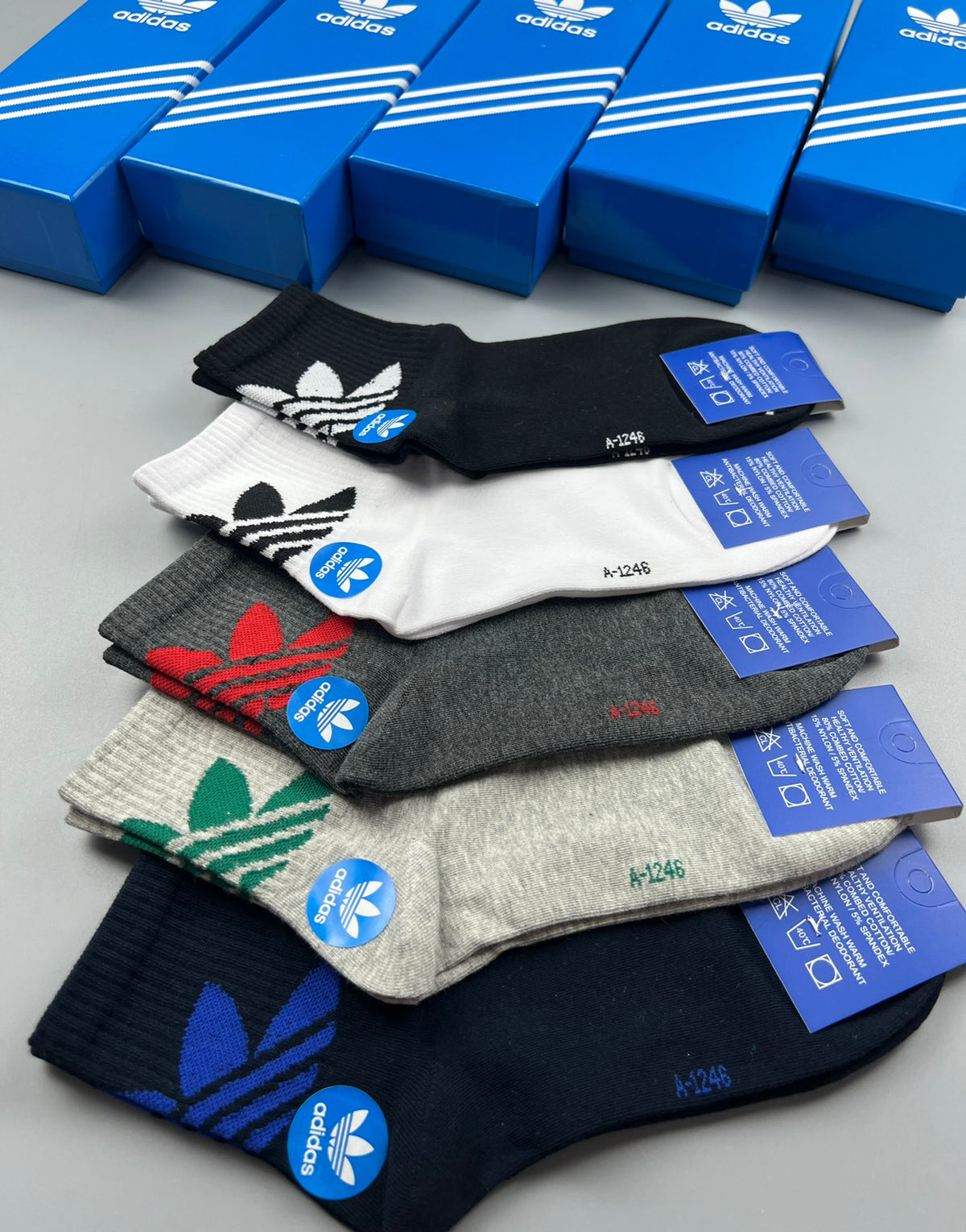 Adidas Cotton Crew Socks - 5-Pair Pack