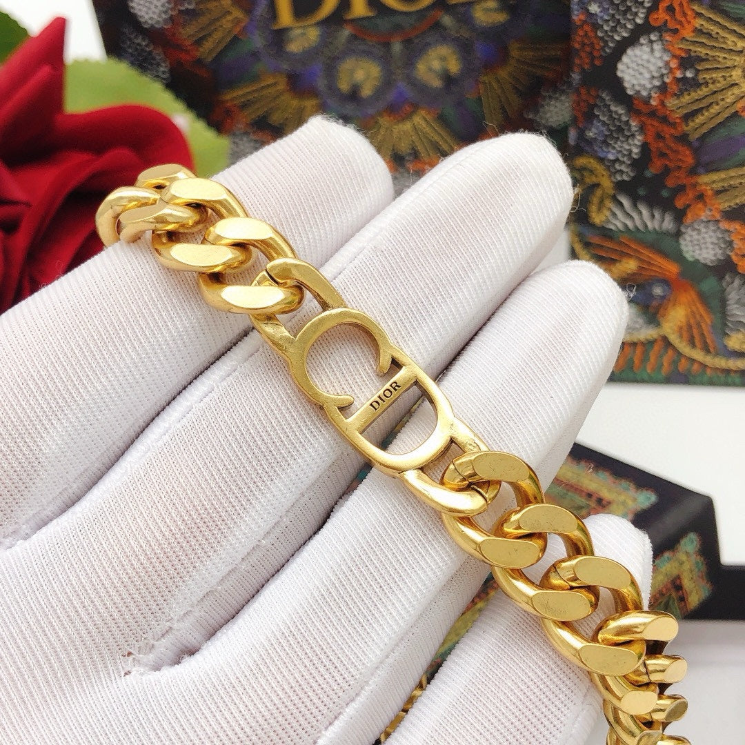 Graphic Letter Motif Jewelry Accessory in Gold-Tone – Design 001 main product view