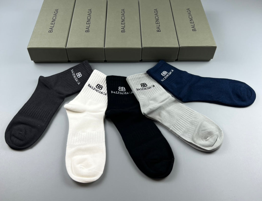 Balenciaga Crew Socks - 5-Pair Pack