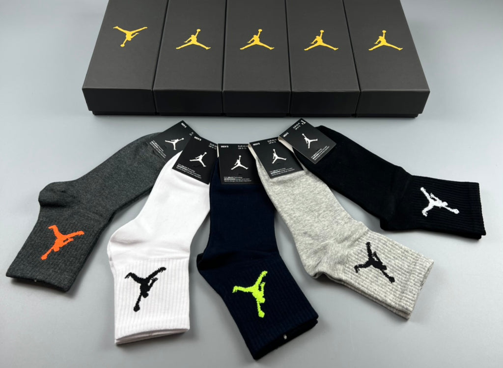 Jordan Colourful Jumpman Graphics Crew Socks - 5-Pair Set