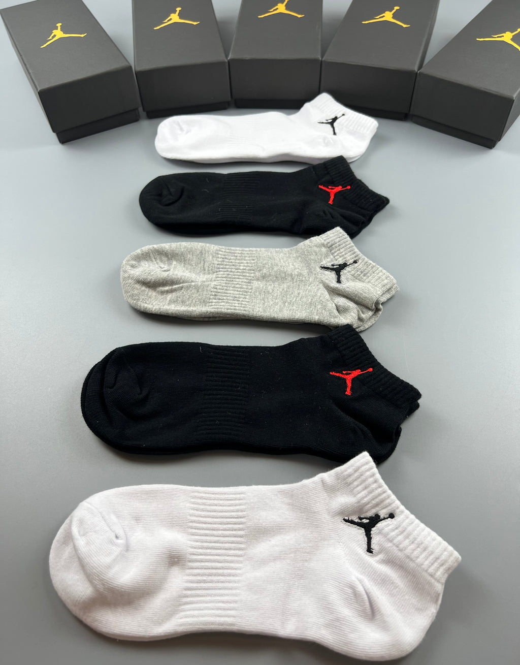 Jordan Restrained Jumpman Details Ankle Socks - 5-Pair Set