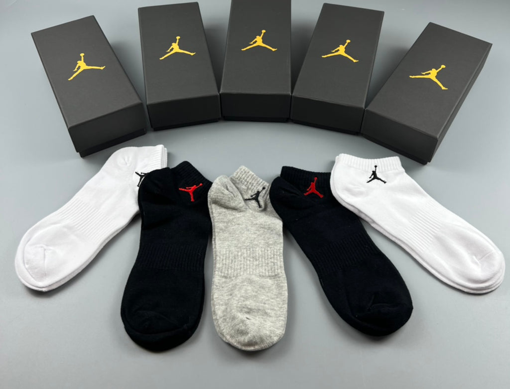 Jordan Restrained Jumpman Details Ankle Socks - 5-Pair Set