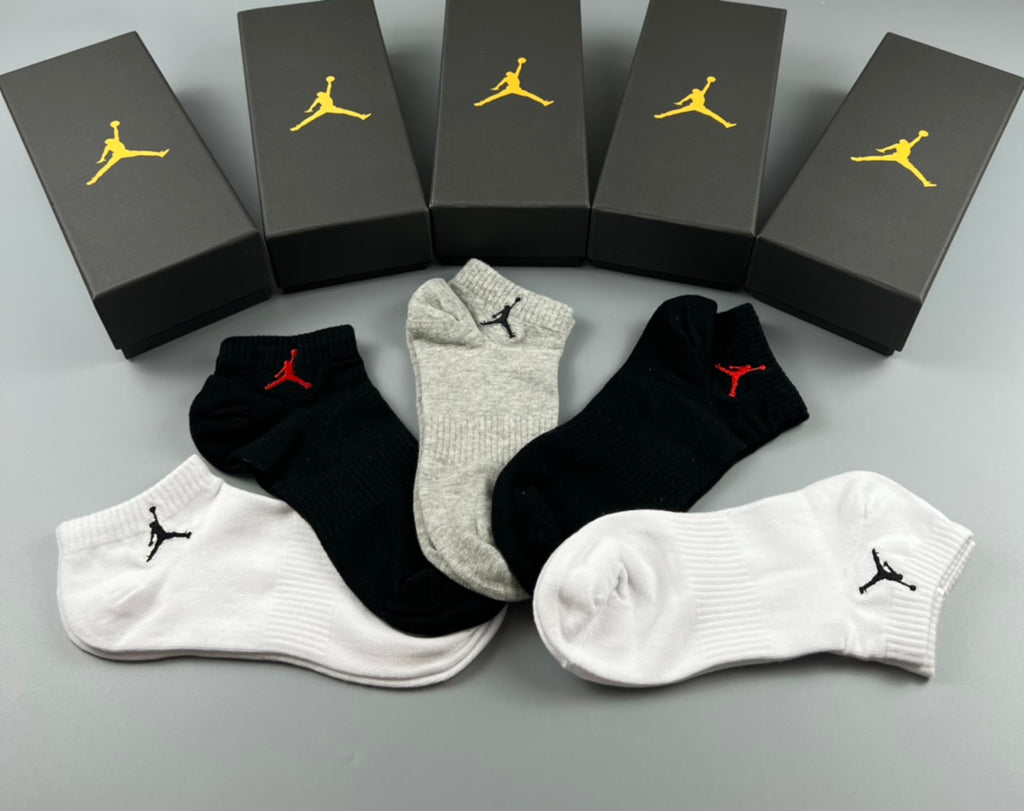 Jordan Restrained Jumpman Details Ankle Socks - 5-Pair Set