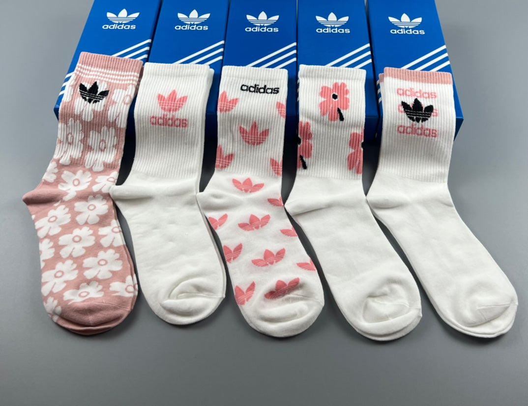 Adidas Cotton Crew Socks - 5-Pair Pack
