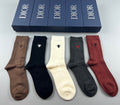 Dior Solid-Colour Crew Crew Socks 5-Pair Box Collection