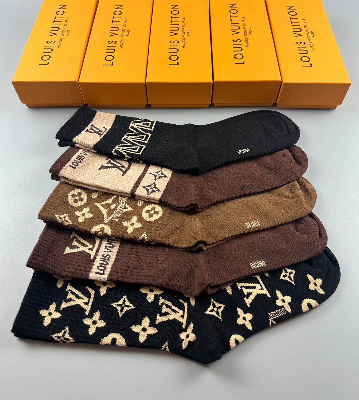 Louis Vuitton Cotton Short Socks - 5-Pair Pack