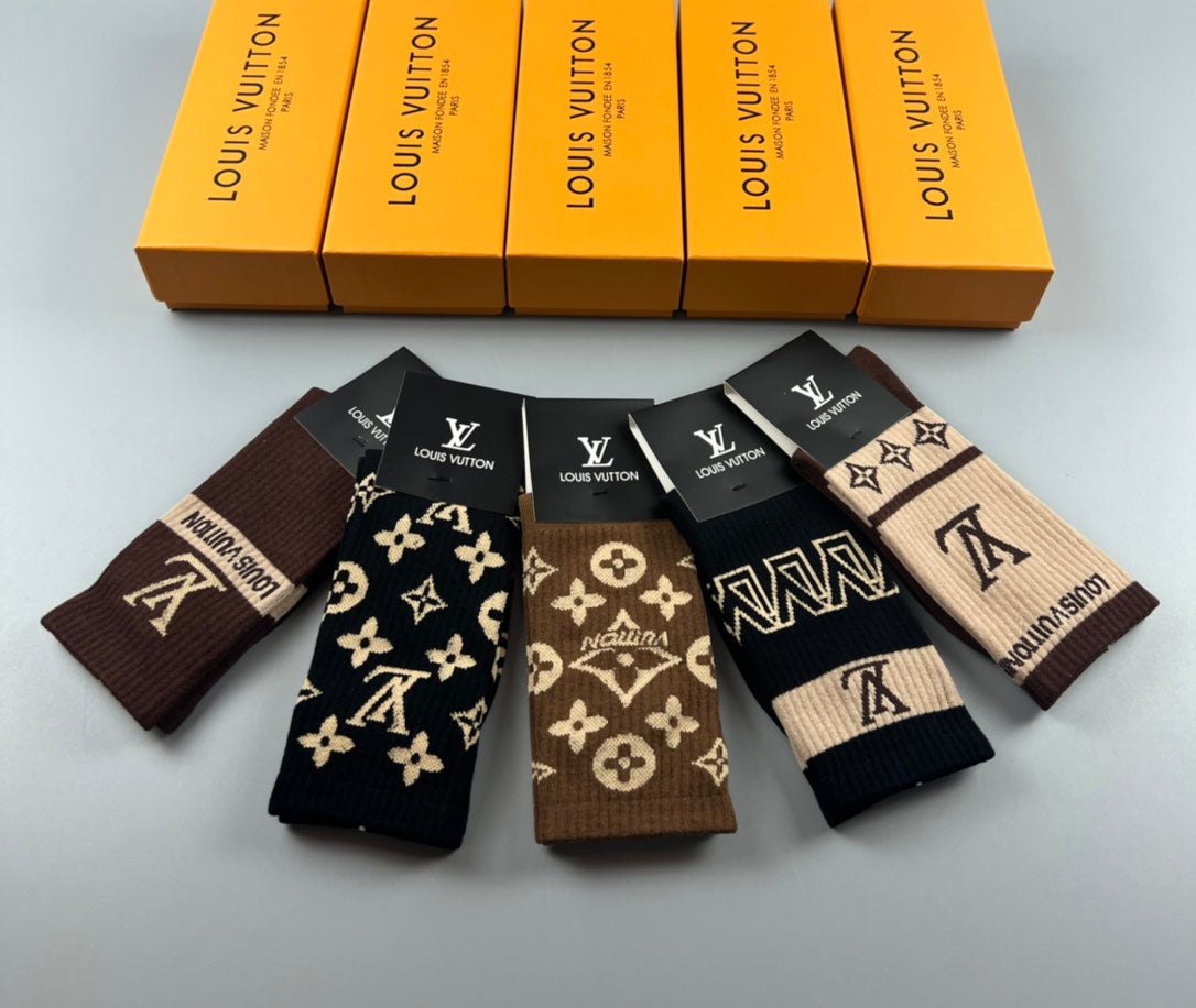 Louis Vuitton Cotton Short Socks - 5-Pair Pack