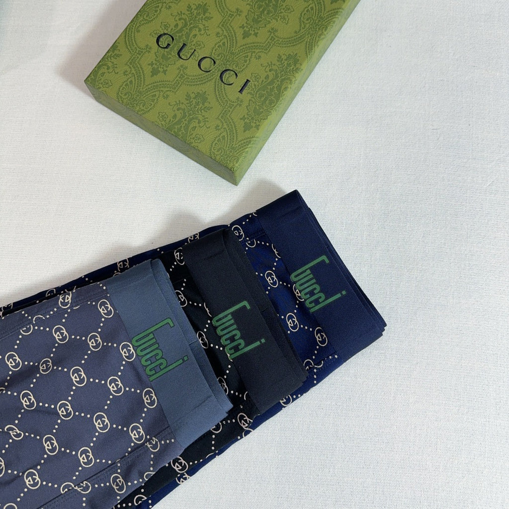 Gucci Repeating Monogram-Style Patterns Men's Boxer Briefs - 3-Piece Box