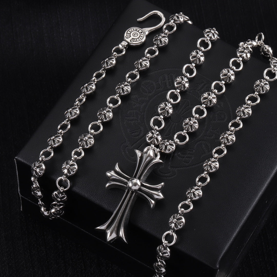 Gothic Emblem Pendant Necklace in Metal-Tone – Design 51 detail view