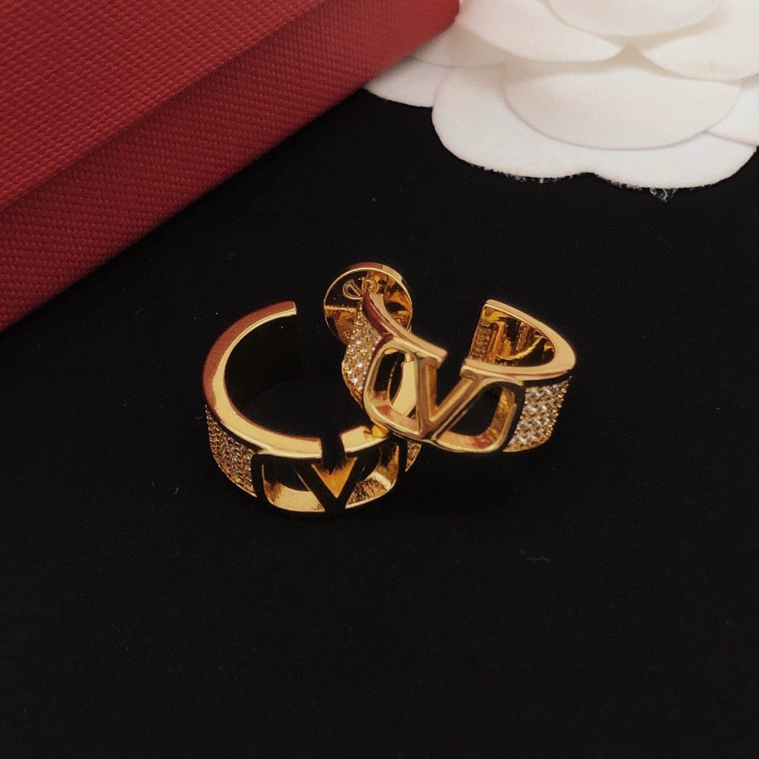 Moon Drop Earrings in Gold-Tone – Design 02 front view