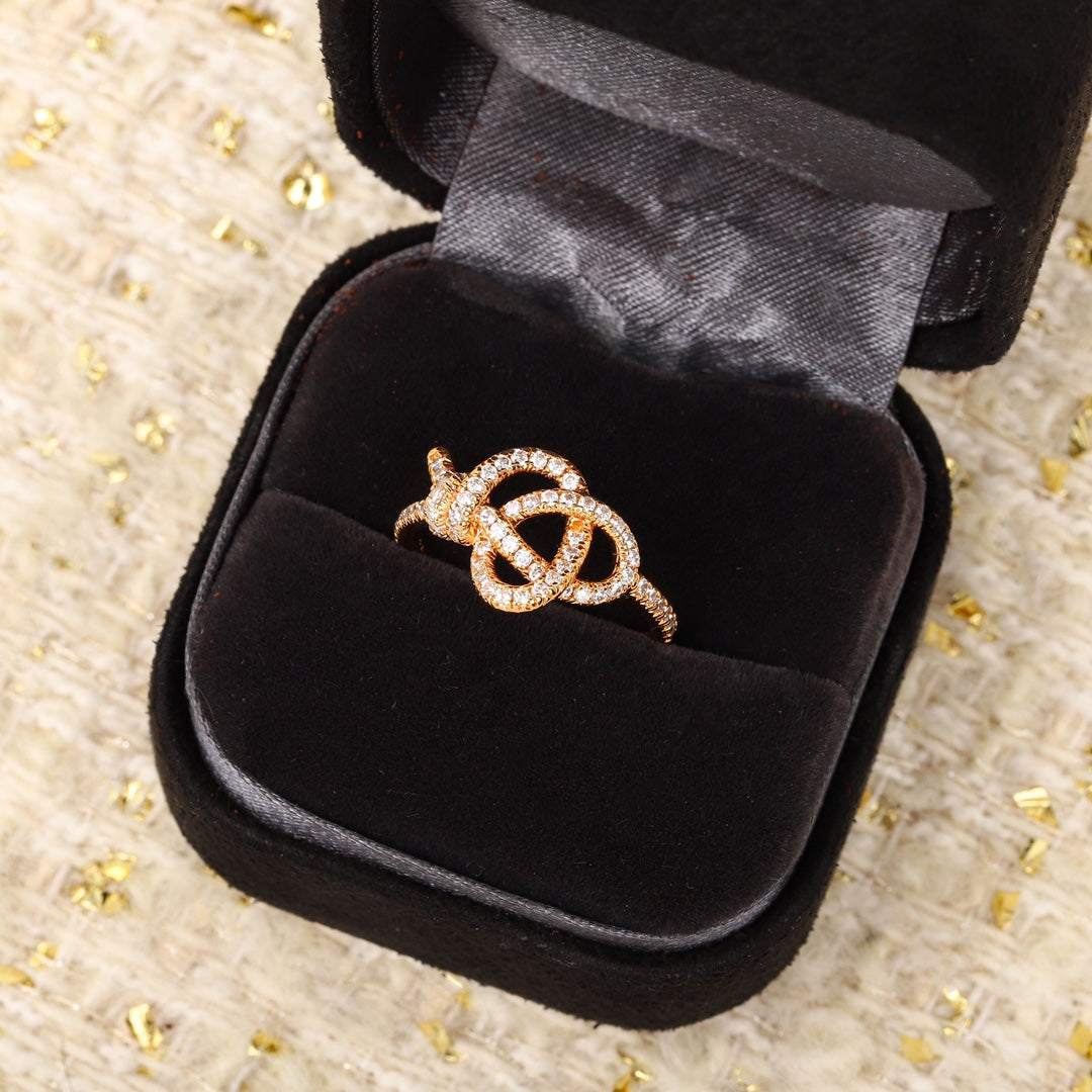 Key Statement Ring in Gold-Tone detail view