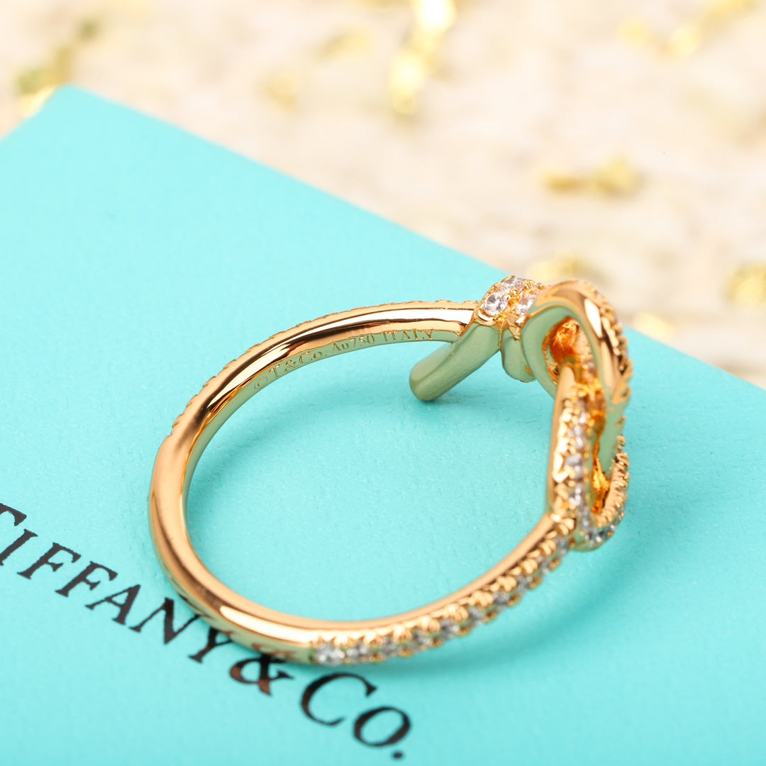 Key Statement Ring in Gold-Tone close-up detail