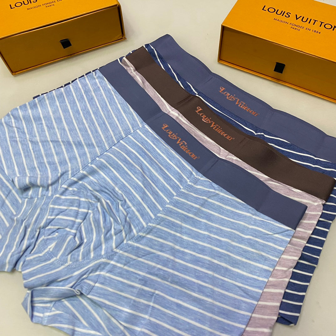 Louis Vuitton Modal Striped Men's Underwear - 3-Piece Box