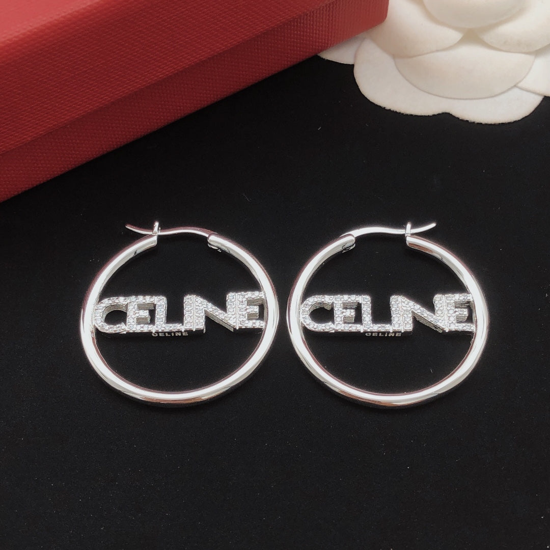 Round Drop Earrings in Gold-Tone – Design 01 side detail