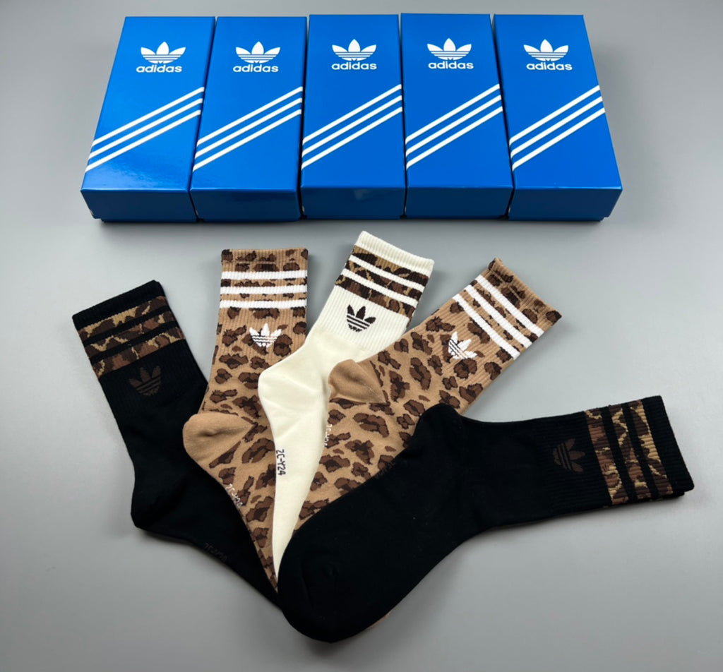 Adidas Cotton Crew Socks - 5-Pair Pack