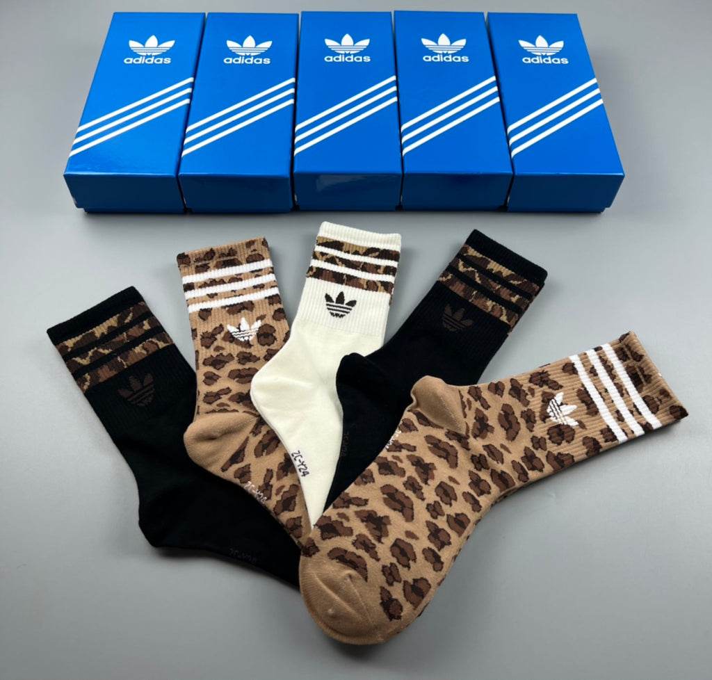 Adidas Cotton Crew Socks - 5-Pair Pack