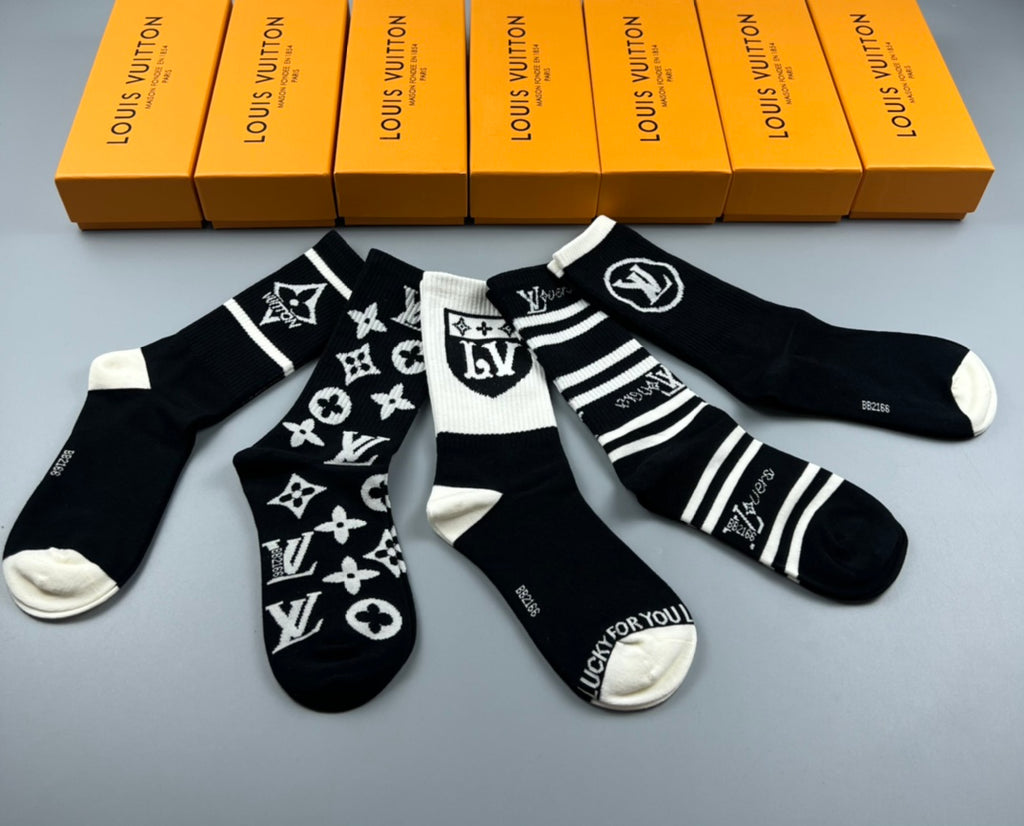 Louis Vuitton Cotton Short Socks - 5-Pair Pack