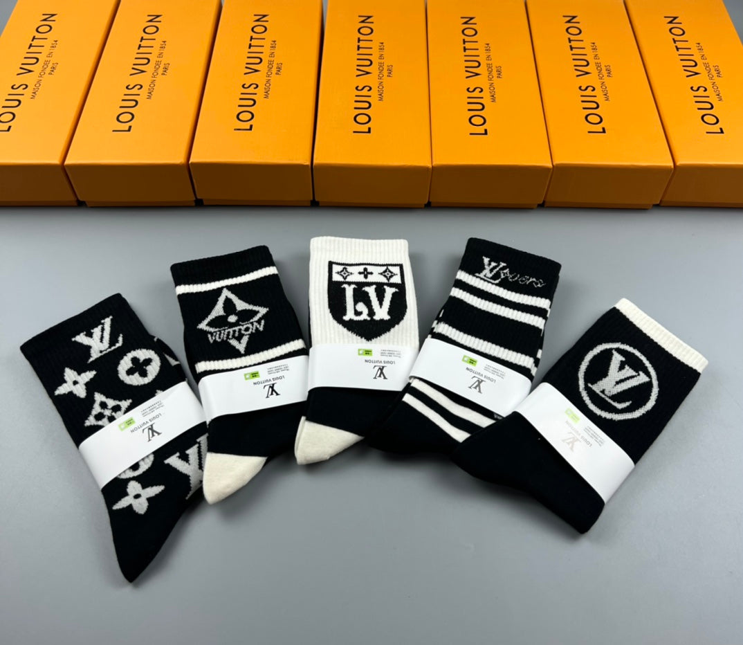 Louis Vuitton Cotton Short Socks - 5-Pair Pack