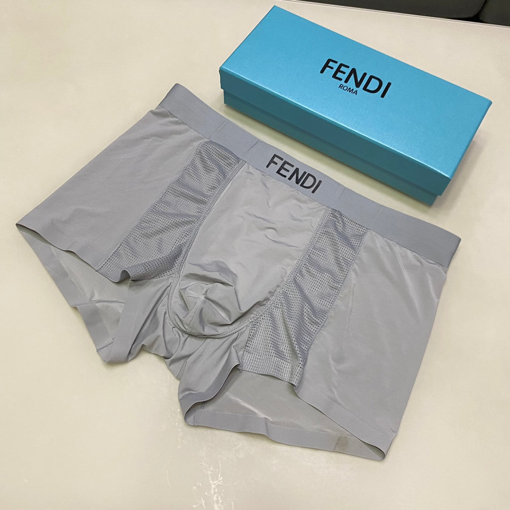 Fendi Logo Waistbands Men's Boxer Briefs - 3-Piece Box