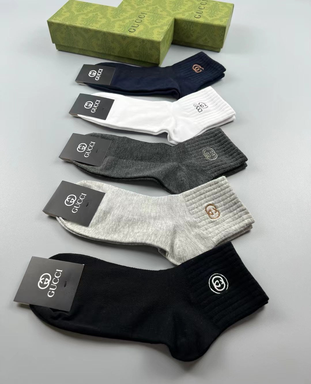 Gucci Cotton Crew Socks - 5-Pair Pack